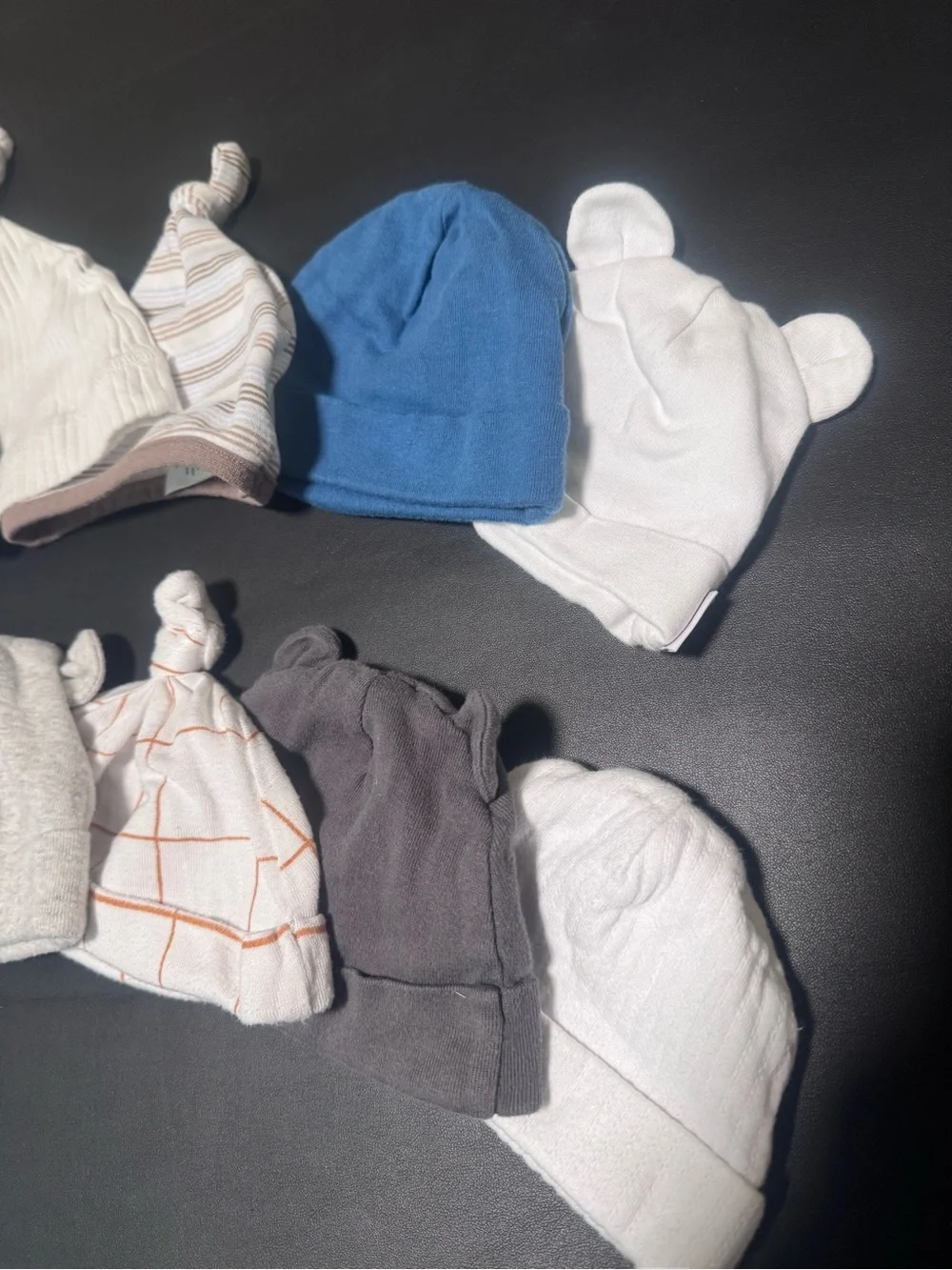 Assorted Baby Beanie Hats - Neutral & Blue Mix